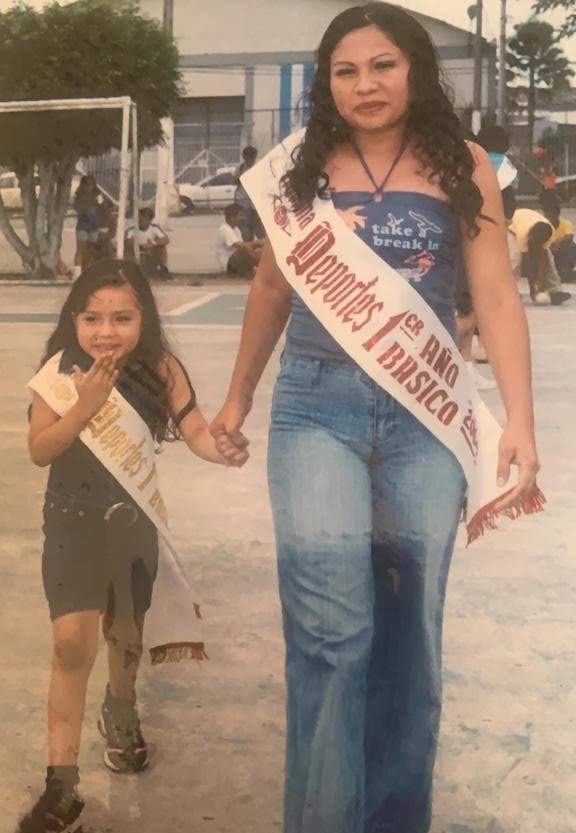 Genesis walking with Mom